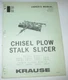 Krause 2800 2809-2855 Chisel Plow Owners/Operators/Parts Manual (s/n 1135 & up)