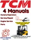 TCM FG20T7 FORKLIFT OPERATOR OWNER  SERVICE SHOP ENGINE PARTS MANUAL PDF ON USB