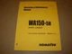 Komatsu WA150-5H Wheel Loader Operation Maintenance Manual , s/n H50051 - up