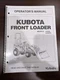 Kubota LA344 LA344S Operators Manual