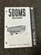 Gehl 500MS Spreader Service Parts Catalog Manual book