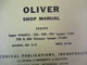I&T O-13 Oliver Tractor Repair Shop Service Manual Multiple Models Vintage