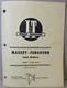Vtg 1966 I&T Shop Service Massey-Ferguson MF-25 Manual MF 25, MF 130 Tractors