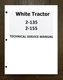 Tractor Technical Service Repair Manual Fits 2-155 White Tractor Diesel 2-135 WK