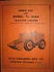 Allis-Chalmers Parts List Book Manual For Tractor Loader Model TL-16 DA ORIGINAL