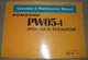 KOMATSU PW05-1 EXCAVATOR OPERATION & MAINTENANCE BOOK MANUAL S/N 1001-UP