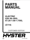 Hyster E25XL E30XL E6XL E1.25XL C114 Electric Forklift Parts Catalog Manual PDF