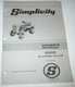 Simplicity Baron 3414S No. 979 Riding Tractor Owners/Parts Manual ORIGINAL!