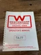 Westendorf TA-77 Operator&rsquo;s Manual