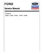 Ford 1200, 1300, 1500, 1700, 1900 Tractor Service Manual Repair Shop Book