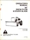 Simplicity 46" Snow Plow & Dozer Blade Operator's manual 1690088 , 1690089