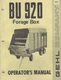 GEHL COMPANY BU 920 FORAGE BOX OPERATOR'S MANUAL 901937 (123)