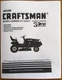 Owner&rsquo;s Manual Sears Craftsman 15.0 HP Lawn Tractor 3-in-1 - Model 917.252531