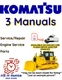 KOMATSU D37E-2 BULLDOZER SERVICE ENGINE REPAIR PARTS MANUAL PDF ON USB