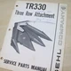 GEHL TR 330 THREE ROW ATTACHMENT Spare Parts Catalog Book Manual list crop corn
