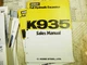 KOBELCO K935 EXCAVATOR SALES MANUAL