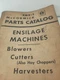 International Harvester IH ENS-1 Ensilage Machines McCormick Parts Catalog