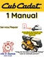 CUB CADET LAWNMOWER 1105 SERVICE REPAIR SHOP MANUAL PDF ON USB