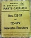 McCormick International Harvester HT-21A  Threshers  pano 125sp,SPV part catalog