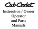 Cub Cadet International LT, LTX VT Series 1000 2000 Manuals