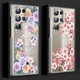 For Samsung S25 S24 Ultra S23 FE A16 A15 Flower Clear Shockproof Hard Case Cover