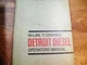 DETROIT DIESEL INLINE 71 OPERATORS MANUAL