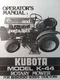 Kubota B6000 Diesel 4WD Tractor K-44 Mower Implement Owner & Parts Manual B6100
