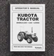 L305 L345 L355SS TRACTOR OPERATORS MAINTENANCE MANUAL KUBOTA - PAPER