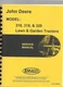 John Deere 316 318 420 Tractor Service Repair Manual Lawn Garden tm1590