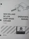 New Holland Operator's Manual for MC Low Dump Grass Catcher 86617212 Nov. 2000