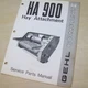 GEHL HA 900 HAY ATTACHMENT Spare Service Parts Catalog Book Manual list guide