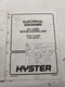 HYSTER FORKLIFT ELECTRICAL DIAGRAMS MANUAL EV-100ZX E45XM-E65XM 1994 SHOP BOOK