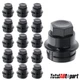 16x Black Wheel Nut Cover for Chevy Silverado 3500 HD 11-15 GMC Sierra 3500 HD