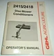Gehl 2415 2418 Disc Mower Conditioner Operators Owners Maintenance Manual 1/00