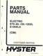 HYSTER Electric Forklift Parts Manual E70-80-100-120XL E100XLS 11-96