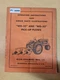 Allis-Chalmers WD-52 WD-53 Pick-Up Plow Operating Instructions & Parts List