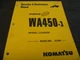 Komatsu WA450-3 Wheel Loader Owner Operator Maintenance Manual User Guide A31001
