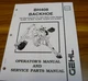 Gehl BH408 Backhoe for SL5635 Skid Loader Parts Catalog & Operator Manual xz