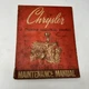 OEM Chrysler 6 Cylinder Industrial Engine Models H-170 & H-225 Operating Manual
