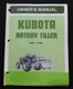GENUINE KUBOTA L175 L225 TRACTOR FS1000 ROTARY TILLER OPERATORS OWNER'S MANUAL