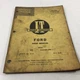Genuine I&T Ford Shop Manual FO-22 6000 Commander 6000