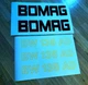 BOMAG BW 135 AD ROLLER DECALS STICKERS SET USA